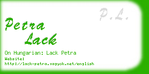 petra lack business card